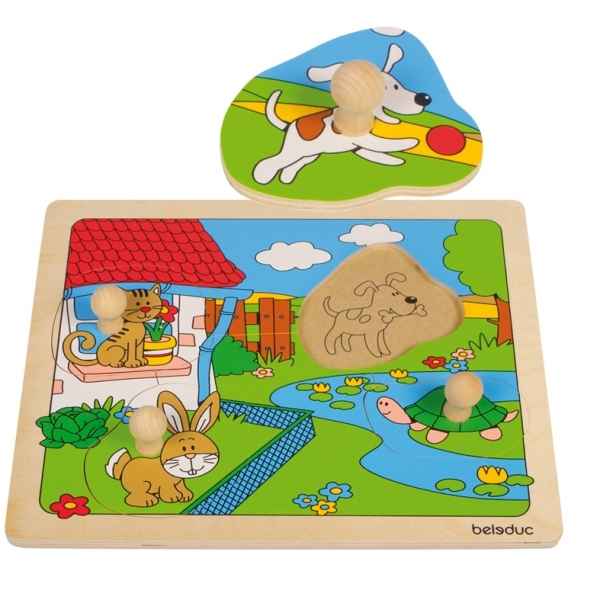 Puzzle a boutons animaux Beleduc -10146