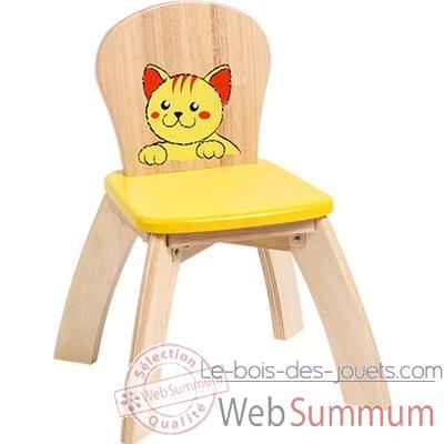 Chaise jaune en bois pour enfants Voila - S019D