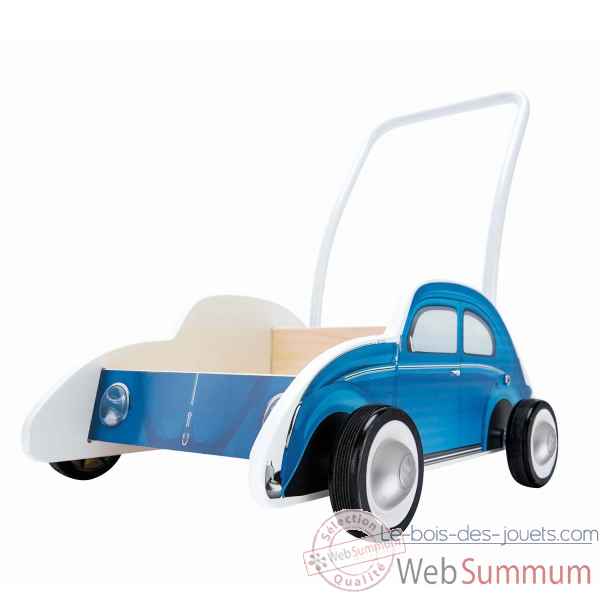 Chariot de marche coccinelle bleu Hape -E0382