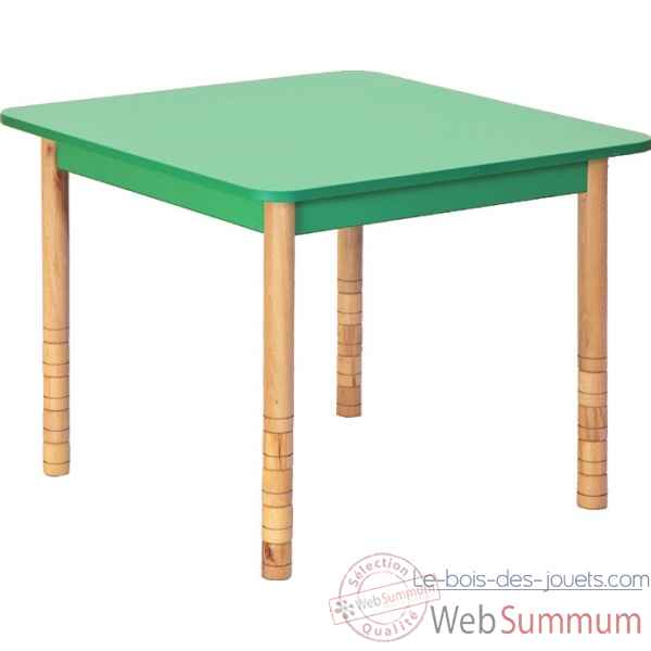 Table carree en couleurs vert Novum -4478923