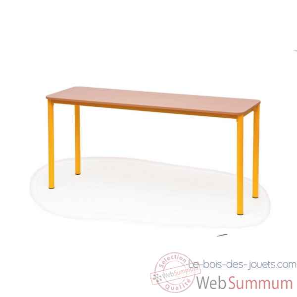 Table classique 76 cm jaune Novum -4418135
