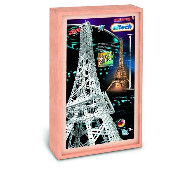 Construction Eitech Tour Eiffel illuminee en coffret Bois 100034