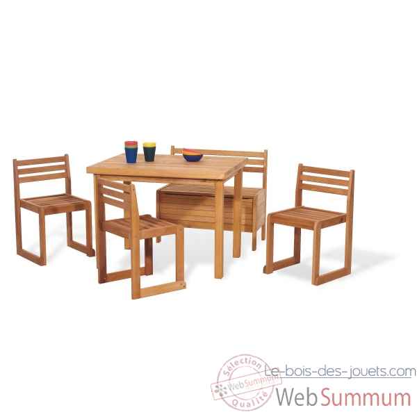 Set de table et chaise \\\'peter\\\' 5 pieces Pinolino -202314
