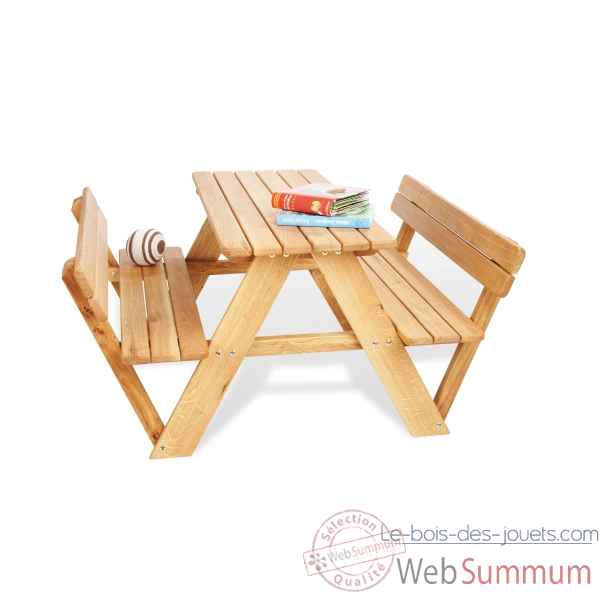Set de table et chaises enfant lilli pour 4\\\' avec dossiers Pinolino -204019