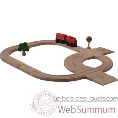 Circuit rail route en bois - Plan Toys 6204