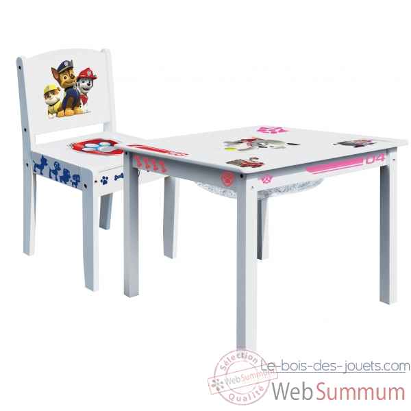 Ensemble table de jeu avec rangement et un chaise enfant pat\\\'patrouille Room studio -530221