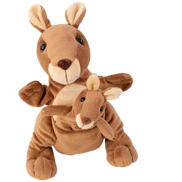 Marionnette maman kangourou et son bebe kanga avec juju Beleduc -40450