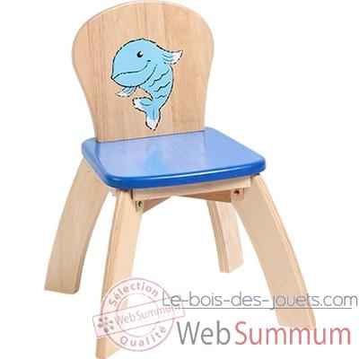Chaise bleue en bois pour enfants Voila - S019C