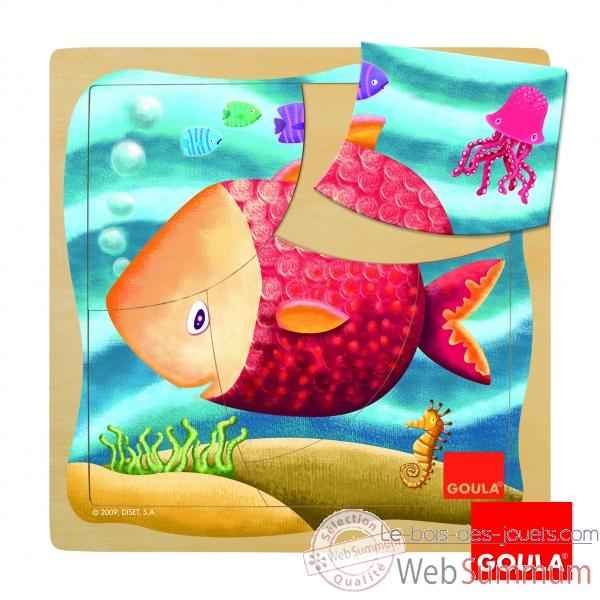 Puzzle poisson 5 pcs Goula -53096