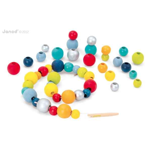 Perles rondes - 48 pcs Janod -J08173
