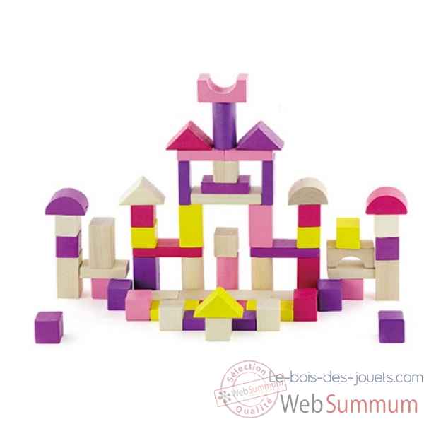 Baril de cubes - violet - 60 pcs. -0807