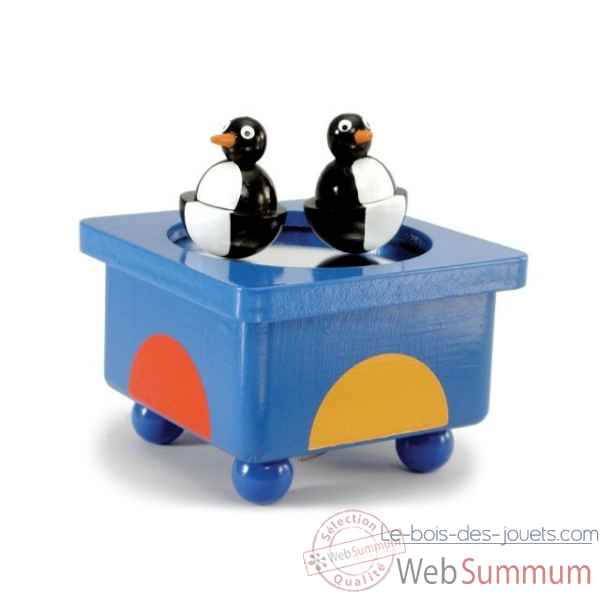 boite a musique pingouins New classic toys -9059