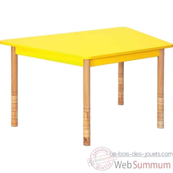 Table en couleurs trapèze bleu Novum -4478932