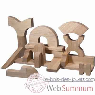 Cube en bois naturel sup en bois - Plan Toys 5529
