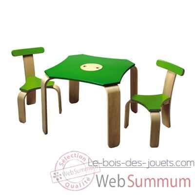 Ensemble table et chaises en bois - Plan Toys 3429