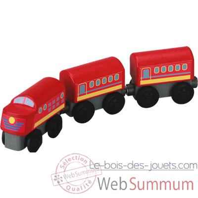 Video Train omnibus en bois - Plan Toys 6034