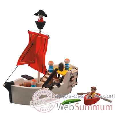 Le bateau pirate en bois - Plan Toys 6105