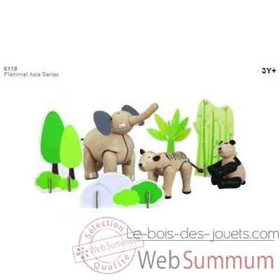 Planimal: animaux d\'asie jouet en bois plantoys 6118