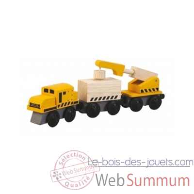 Train grue jouet en bois plantoys 6251