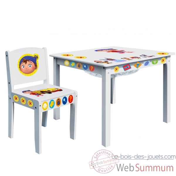 Ensemble table de jeu avec rangement et un chaise enfant oui-oui Room studio -530223