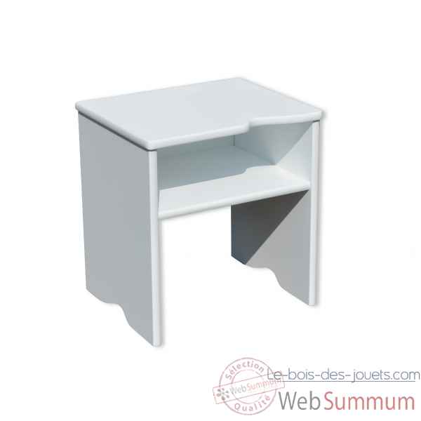 Mobilier 2 en 1: tabouret, table de chevet blanc Room studio -530164