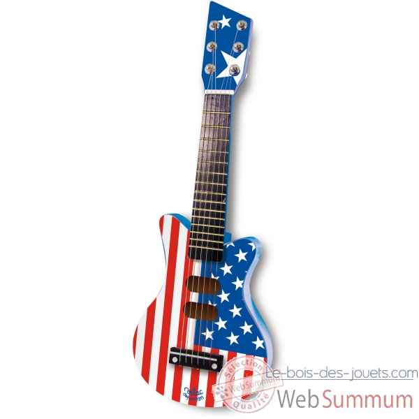 Guitare rock bleue usa en bois vilac -8333
